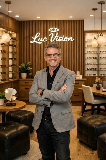 Luc Fontaine fondateur Luc Vision opticien expert 30 ans Bruxelles